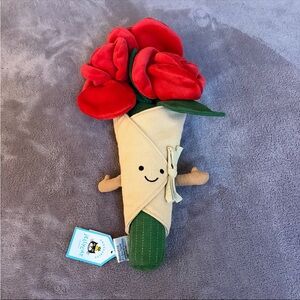 Jellycat Plush Bouquet with Red Roses